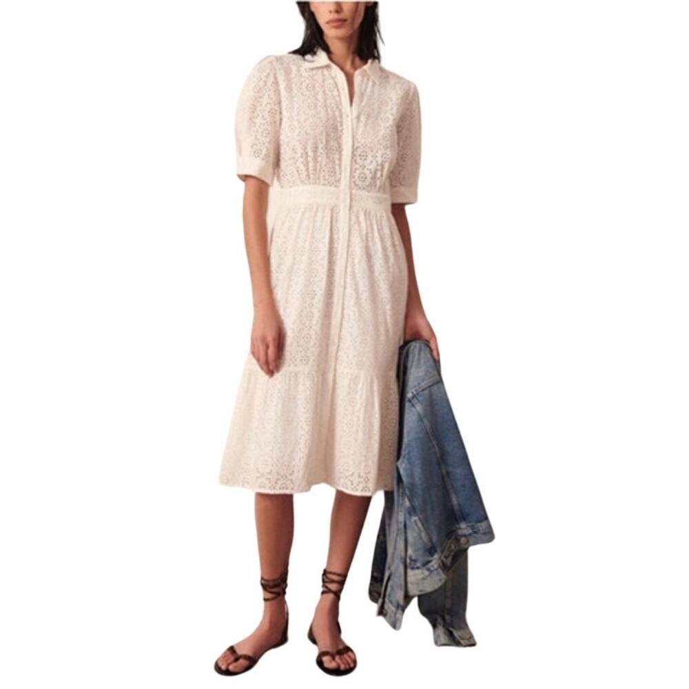 BA&SH Selya Eyelet Shirt Dress M3